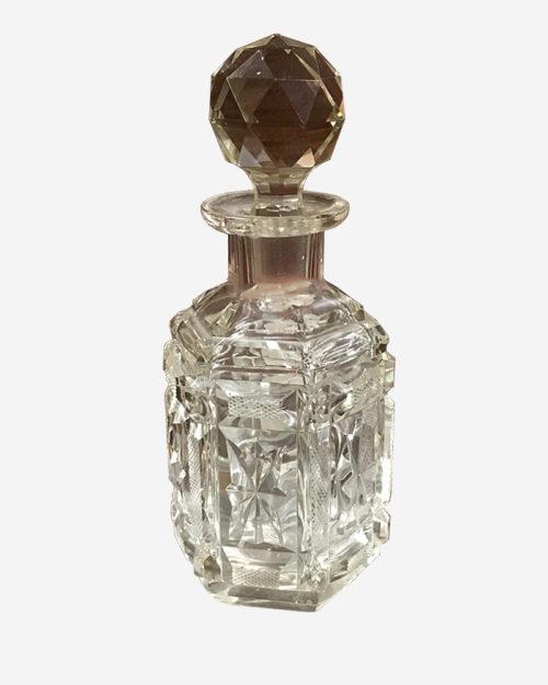 Petit flacon de parfum cristal décoration vintage