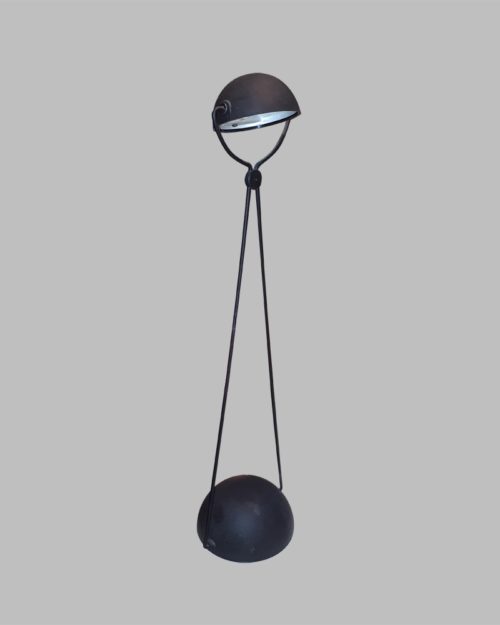lampe de bureau vintage sphérique en métal noir