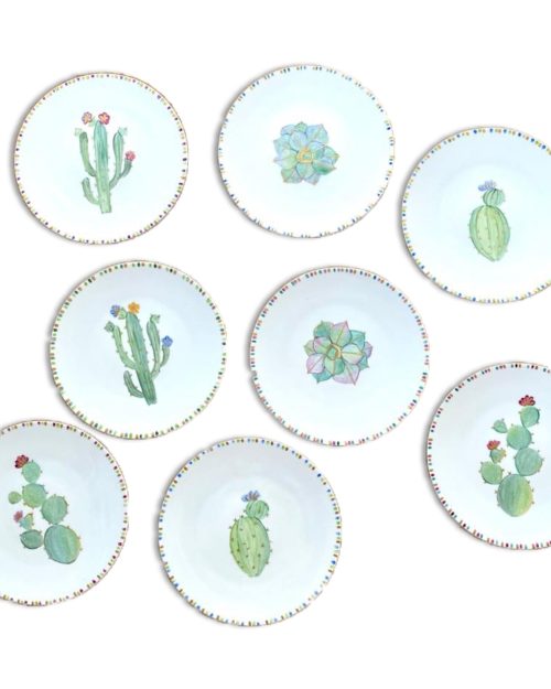 Assiettes à dessert – Collection cactus