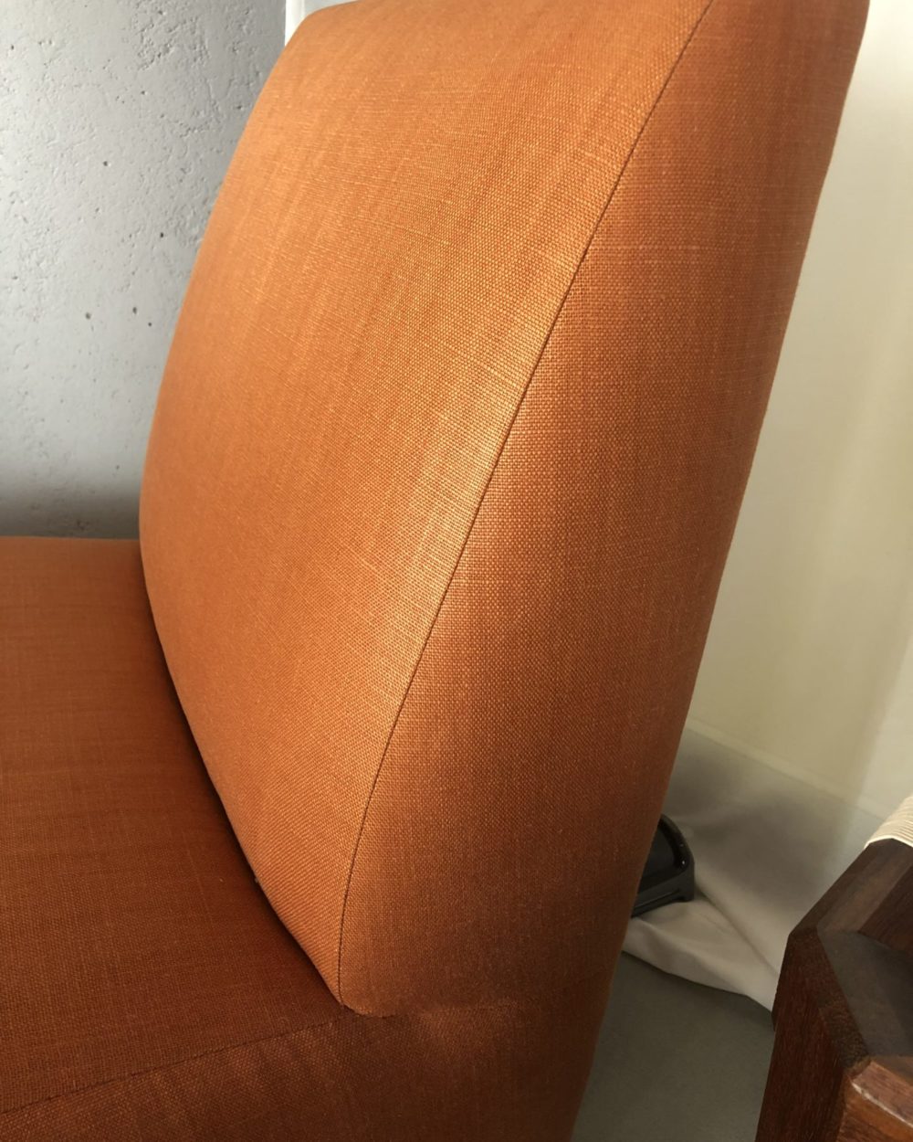 Paire de fauteuils vintage orange vintchy brocante en ligne suisse vintage et design geneve