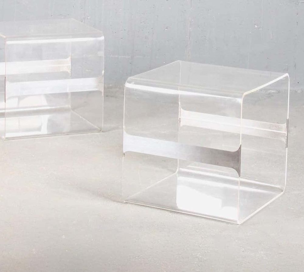 Paire de cubes en plexiglas vintchy la brocante en ligne vintage et design en suisse geneve